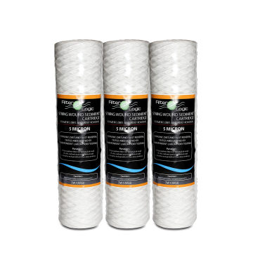 FilterLogic 5 Micron String Wound Filter [3 Pack]