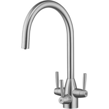 FilterLogic Bali 3 Way Triflow Tap - Brushed Steel