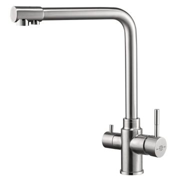 FilterLogic Azore 3 Way Triflow Tap - Brushed Steel