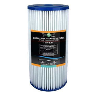 10" Big Blue Pleated Sediment Filter (1 Micron)