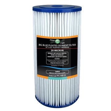 10" Big Blue Pleated Sediment Filter (20 Micron)