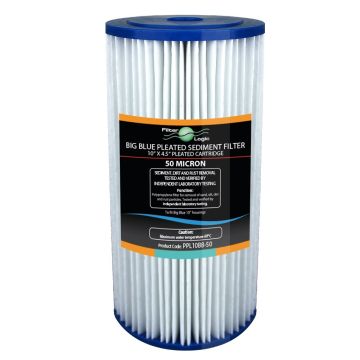 10" Big Blue Pleated Sediment Filter (50 Micron)