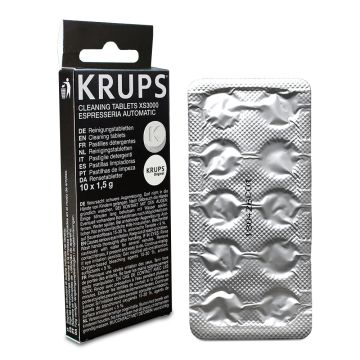Krups XS3000 Cleaning Tablets Pack of 10 For Espressia Automatic