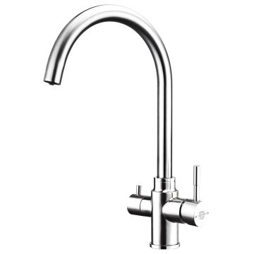 FilterLogic Tazmin 3 Way Triflow Tap - Mirrored Steel