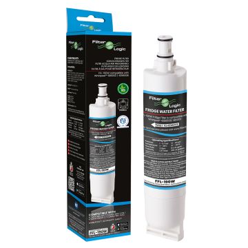 FilterLogic FFL-190W Fridge Water Filter Compatible with Whirlpool Base Grille 4396508 and Smeg SA550F