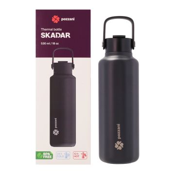 Pozzani SKADAR Thermal Bottle 530ml – Black