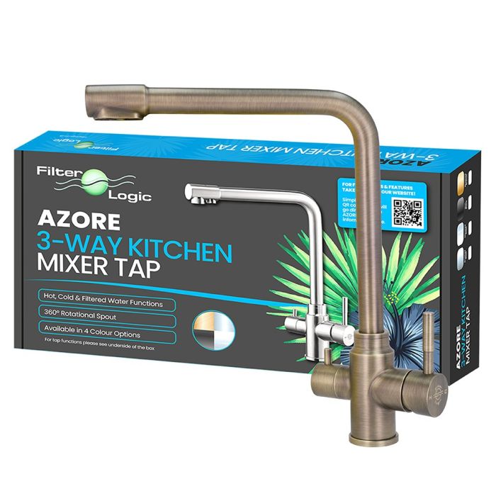 FilterLogic Azore 3 Way Triflow Tap - Rustic Bronze