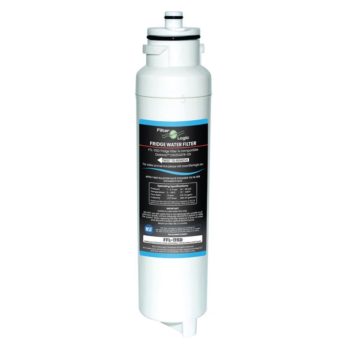 FilterLogic FFL-115D Fridge Water Filter Compatible with Daewoo DW2042FR-09, FRAU20DCB, FRA-U20DCB