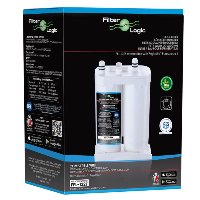 FilterLogic FFL-132F Ice & Water Filter to fit FC100 Frigidaire WF2CB PureSource 2 Fridge