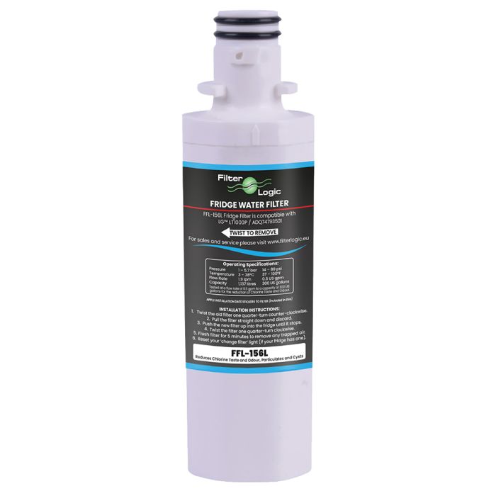FilterLogic FFL-156L Fridge Water Filter Compatible with LG LT1000P, ADQ747935