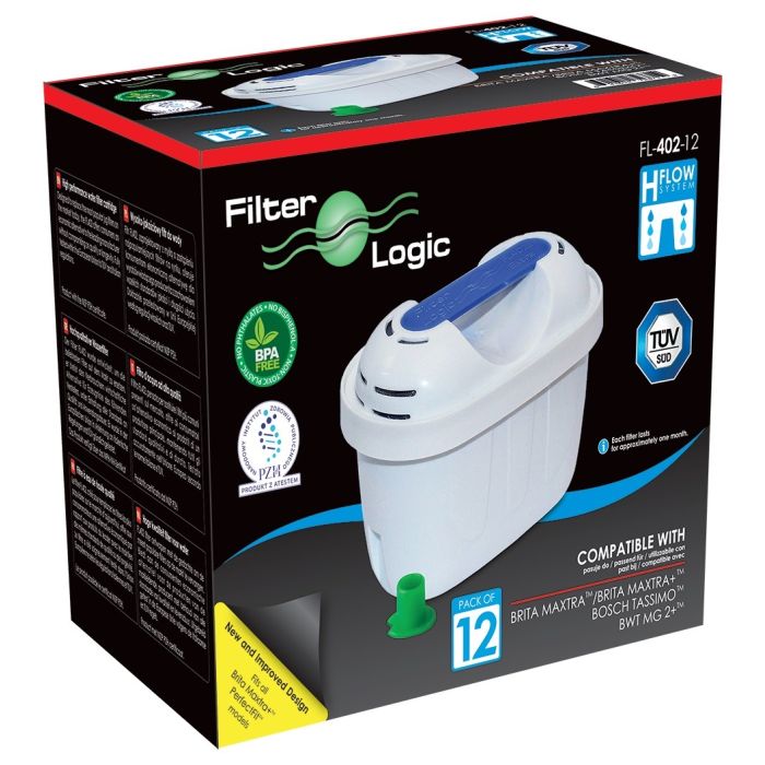 12 x FilterLogic FL402 compatible with Brita Maxtra