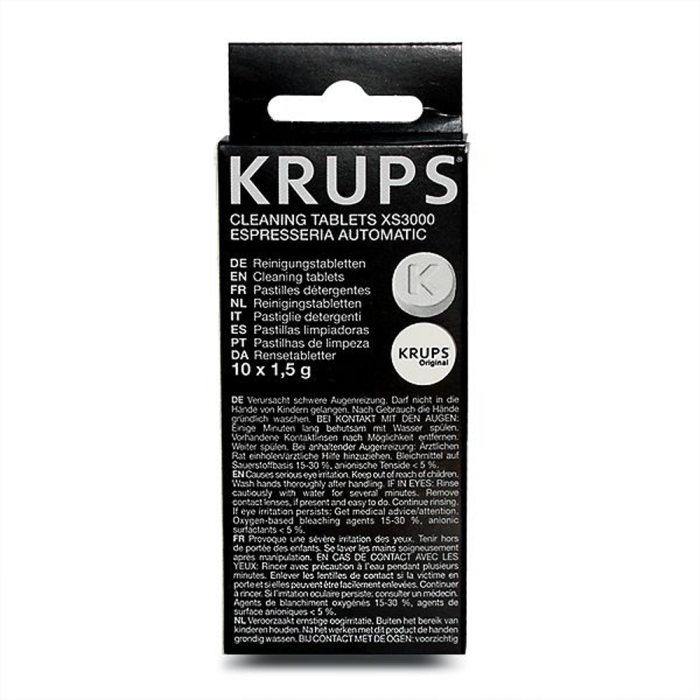Krups XS3000 Cleaning Tablets Pack of 10 For Espressia Automatic