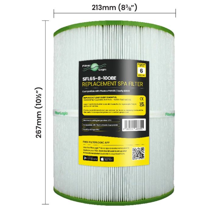 FilterLogic SFL65-8-10OBE Compatible with Pleatco PWK65